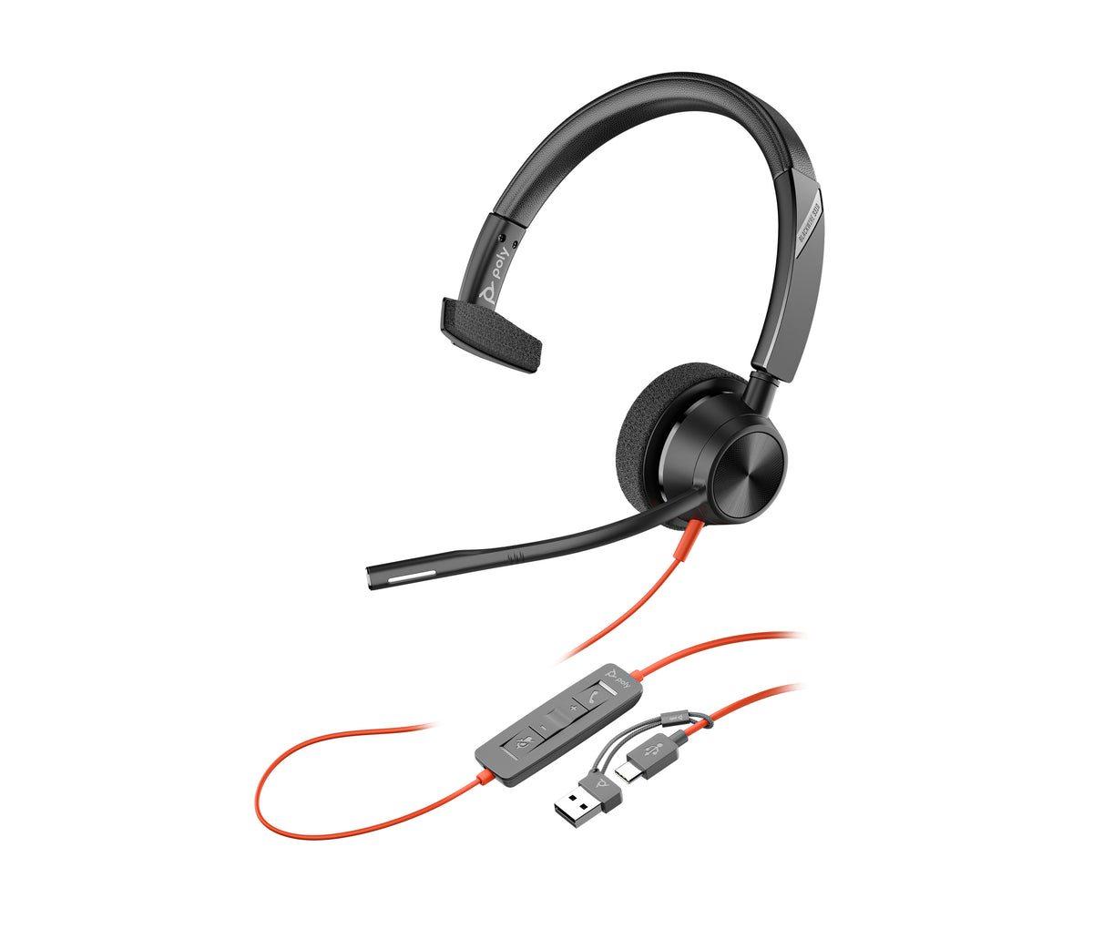POLY - Headphones - Blackwire 3310 Monaural Micros Guatemala