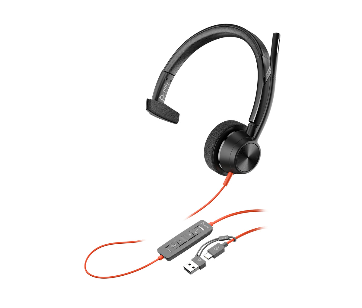 POLY - Headphones - Blackwire 3310 Monaural Micros Guatemala