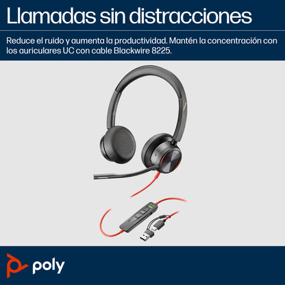 POLY - Headphones - Wired - Blackwire 8225 Stereo Guatemala