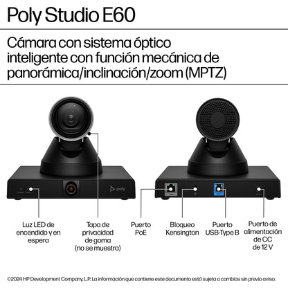 POLY - Smart Camera - Studio E60 4K MPTZ with 12x O Guatemala
