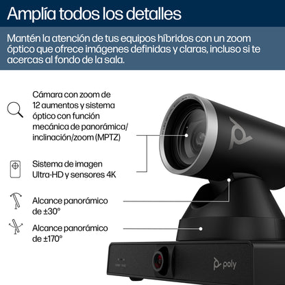 POLY - Smart Camera - Studio E60 4K MPTZ with 12x O Guatemala