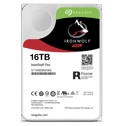 Seagate IronWolf Pro ST16000NT001 - Disco duro - 16 TB - interno - 3.5" - SATA 6Gb/s - 7200 rpm - búfer: 256 MB - con Recuperación de datos Seagate Rescue de 3 años Guatemala
