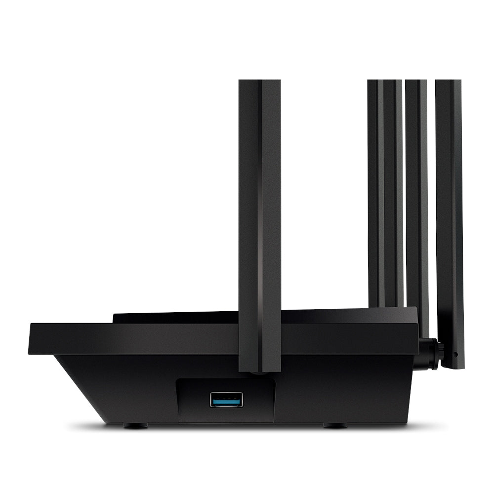 TP-LINK Archer AX73 - V1 - - enrutador inalámbrico - conmutador de 4 puertos - 1GbE - Wi-Fi 6 - Doble banda - hasta 5.4Gbps - Estructura 4T4R y HE160 en la banda 5GHz que permite una conexión ultrarrápida de 4.8 Gbps - 6 potentes antenas - Entrada USB 3.0 Guatemala