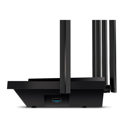 TP-LINK Archer AX73 - V1 - - enrutador inalámbrico - conmutador de 4 puertos - 1GbE - Wi-Fi 6 - Doble banda - hasta 5.4Gbps - Estructura 4T4R y HE160 en la banda 5GHz que permite una conexión ultrarrápida de 4.8 Gbps - 6 potentes antenas - Entrada USB 3.0 Guatemala
