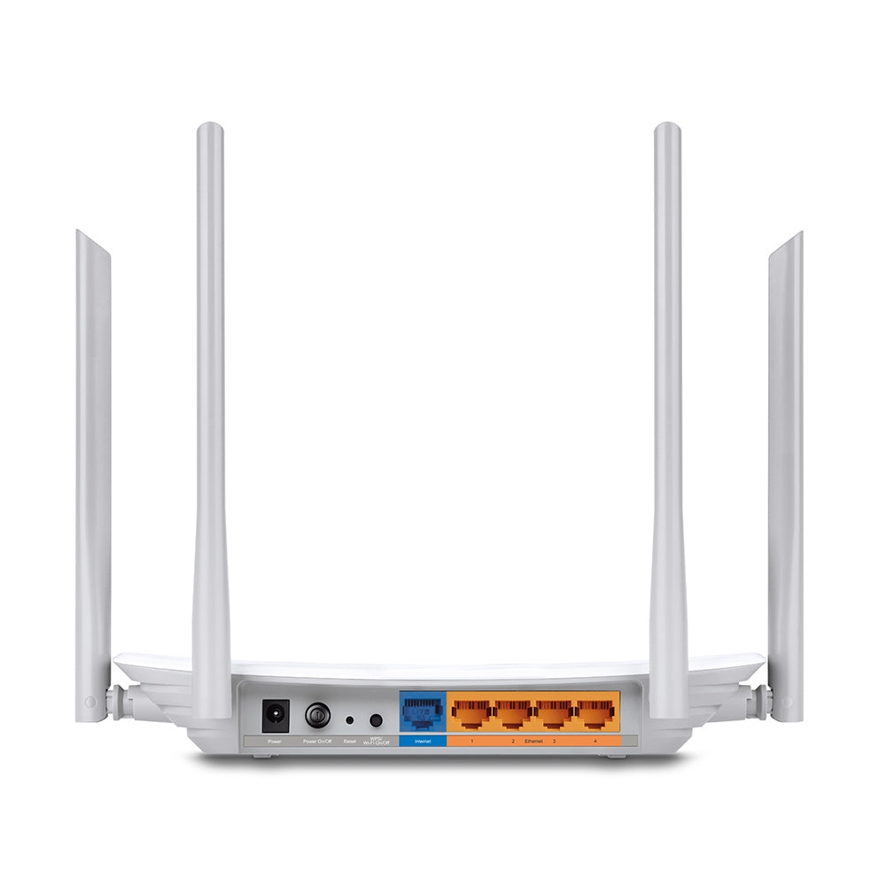 TP-LINK Archer C50 - Wireless router - 4-port switch - 802.11a/b/g/n/ac - doble banda AC1200 - Velocidad 300 Mbps a 2.4 GHz + 867 Mbps a 5 GHz - 4Áƒâ€” Antenas 1Áƒâ€” Puerto WAN 10/100M + 4Áƒâ€” Puertos LAN 10/100M- Aplicación Tether - WPA3 Guatemala