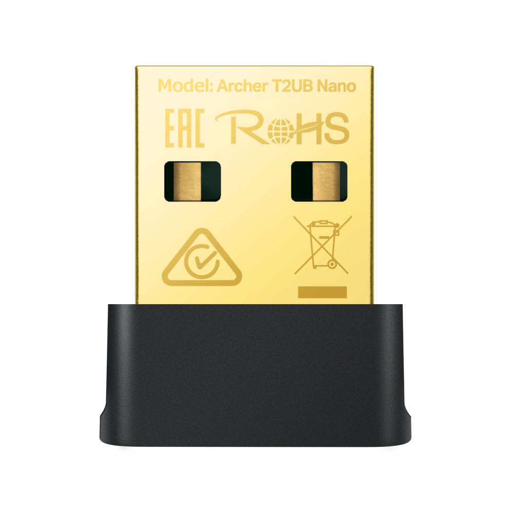 TP-Link Archer T2UB Nano V1 - Velocidad 433 Mbps a 5 GHz + 200 Mbps a 2.4 GHz- USB 2.0-Bluetooth 4.2 - Wi-Fi 5 Guatemala