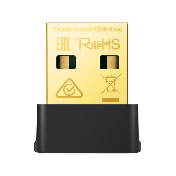 TP-Link Archer T2UB Nano V1 - Velocidad 433 Mbps a 5 GHz + 200 Mbps a 2.4 GHz- USB 2.0-Bluetooth 4.2 - Wi-Fi 5 Guatemala