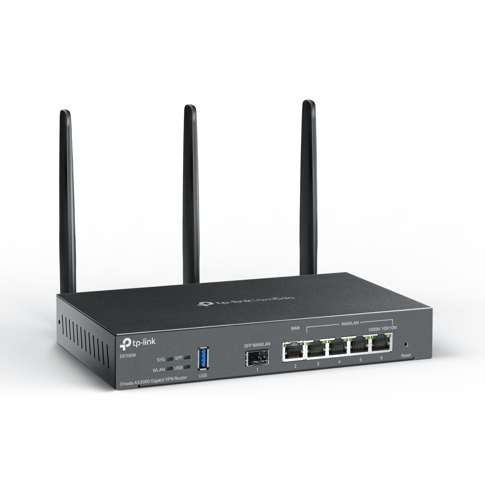 TP-LINK ER706W V1 - Enrutador inalámbrico conmutador de 4 puertos - 1GbE - Puertos WAN: 6 - Wi-Fi 6 - Doble banda - montaje en pared Guatemala