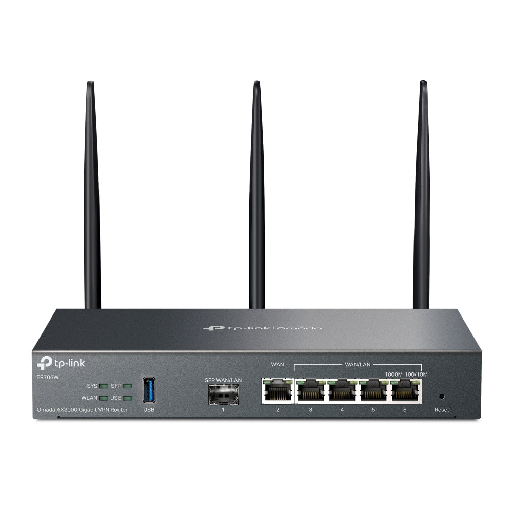 TP-LINK ER706W V1 - Enrutador inalámbrico conmutador de 4 puertos - 1GbE - Puertos WAN: 6 - Wi-Fi 6 - Doble banda - montaje en pared Guatemala
