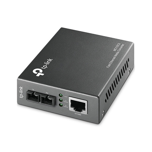 TP-Link MC110CS - Conversor de soportes de fibra - 100Mb LAN - 10Base-T, 100Base-FX, 100Base-TX - RJ-45 / modo sencillo SC - hasta 20 km - 1310 nm Guatemala