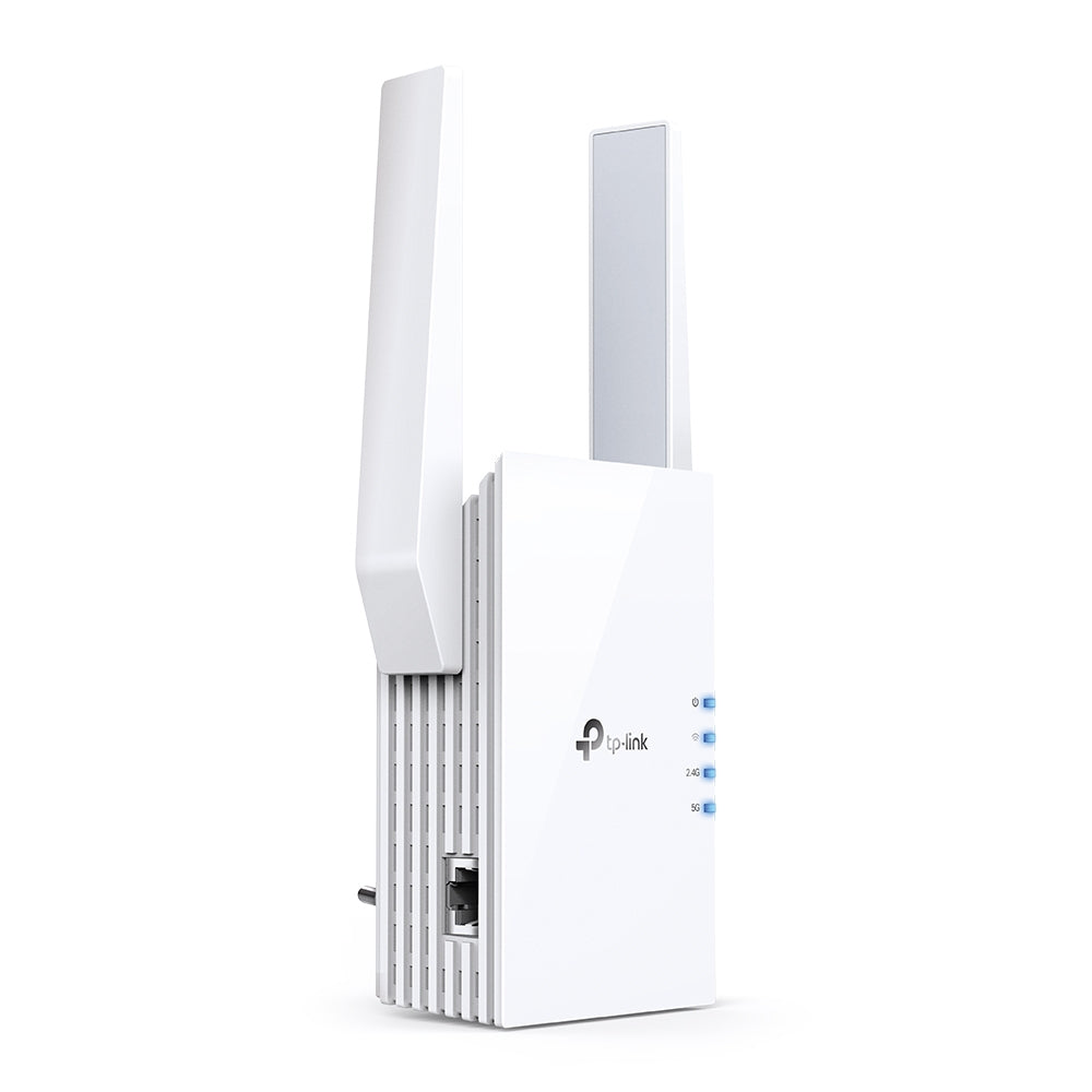 TP-Link RE505X - AX1500 Wi-Fi 6 Range Extender - Speed 300Mbps at 2.4GHz + 867Mbps at 5GHz-2 × External Antennas - 1 × 10/100Mbps Port - Wall Plugged Guatemala
