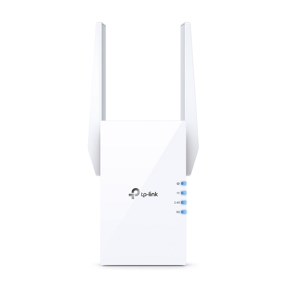 TP-Link RE505X - AX1500 Wi-Fi 6 Range Extender - Speed 300Mbps at 2.4GHz + 867Mbps at 5GHz-2 × External Antennas - 1 × 10/100Mbps Port - Wall Plugged Guatemala