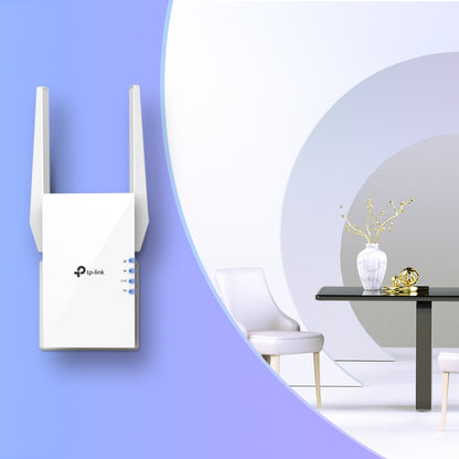 TP-Link RE505X - AX1500 Wi-Fi 6 Range Extender - Speed 300Mbps at 2.4GHz + 867Mbps at 5GHz-2 × External Antennas - 1 × 10/100Mbps Port - Wall Plugged Guatemala