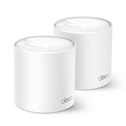 TP-Link - Router - Deco X50(2-pack) - AX3000 - 574 Mbps at 2.4 GHz + 2402 Mbps at 5 GHz - Sistema Deco X50 Wi-Fi 6 Mesh AI AX3000 - Cobertura en toda la casa. La tecnología Deco Wi-Fi 6 Mesh lleva la señal de internet a todos los rincones hasta 600 m2. - Las tecnologías OFDMA y MU-MIMO permiten conectar a la vez más de 150 dispositivos. Guatemala