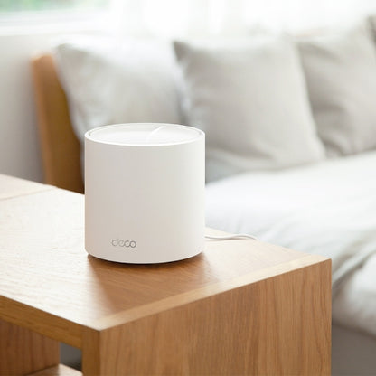 TP-Link - Router - Deco X50(2-pack) - AX3000 - 574 Mbps at 2.4 GHz + 2402 Mbps at 5 GHz - Sistema Deco X50 Wi-Fi 6 Mesh AI AX3000 - Cobertura en toda la casa. La tecnología Deco Wi-Fi 6 Mesh lleva la señal de internet a todos los rincones hasta 600 m2. - Las tecnologías OFDMA y MU-MIMO permiten conectar a la vez más de 150 dispositivos. Guatemala