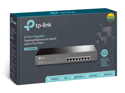TP-Link TL-SG1008MP - Conmutador - sin gestionar - 8 x 10/100/1000 (PoE+) - sobremesa montaje en rack - PoE+ (126 W) Guatemala