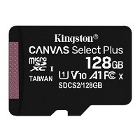 Kingston Canvas Select Plus - Tarjeta de memoria flash (adaptador microSDXC a SD Incluido) - 128 GB