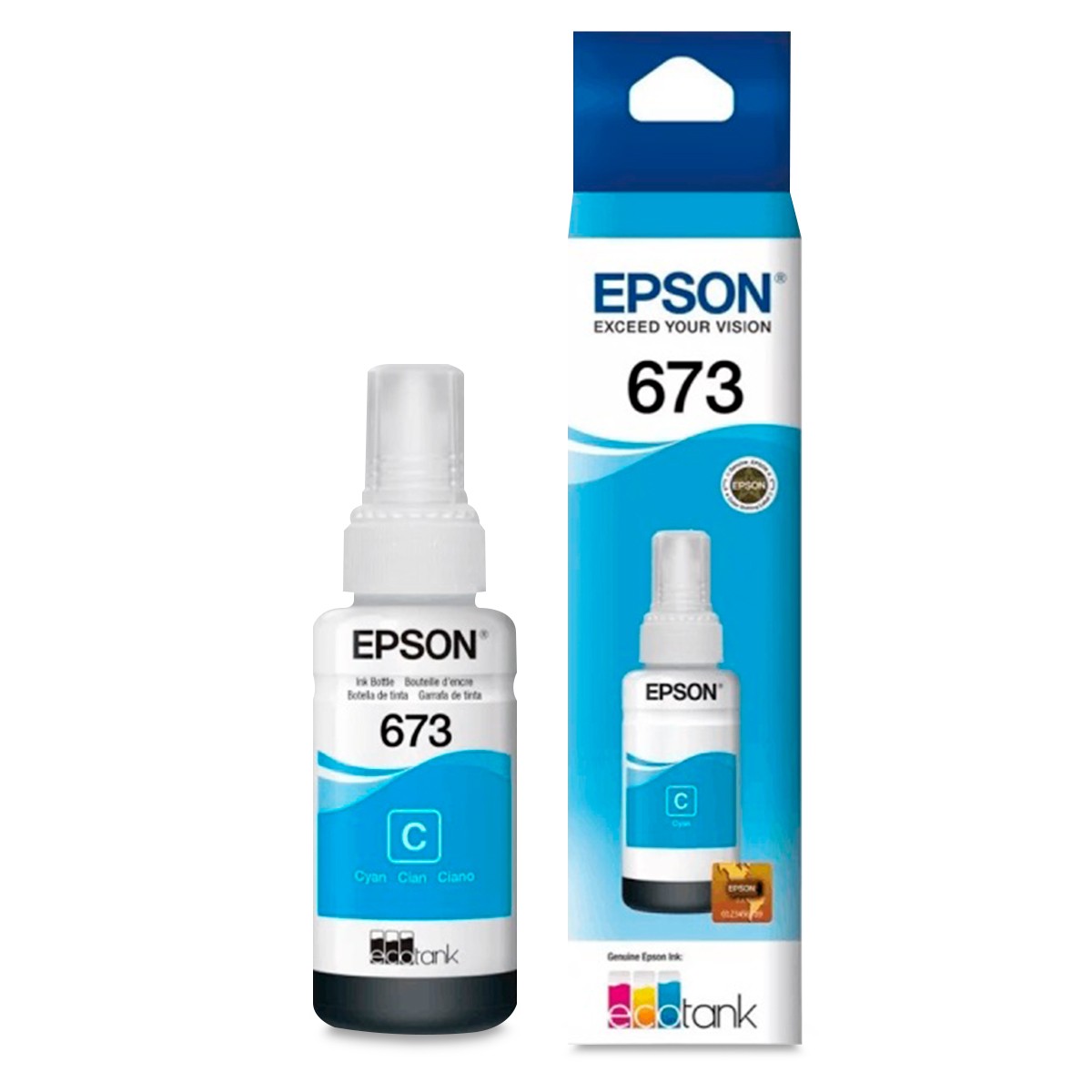 Epson T673 - recarga de tinta color Cián - original