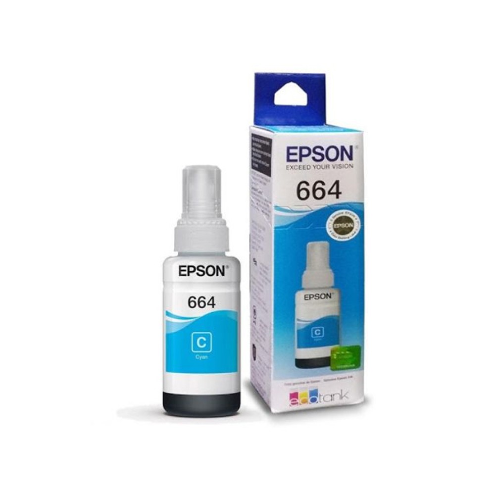 Epson T664 -recarga de tinta Cián - original